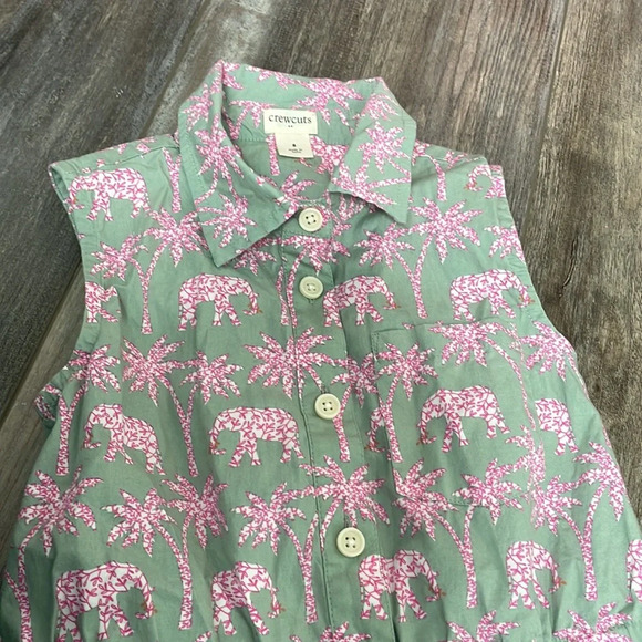 Crewcuts Palm Tree and Elephant Shirtdress - 8 - Picture 5 of 8